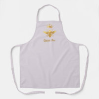 faux foil queen bee logo on lavender