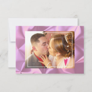 Faux Foil Valentines Day Cute Pink Hearts Photo Card