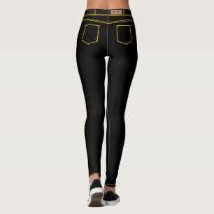 Faux Fun Stylish Women's Black Jeans Legging