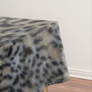 Faux fur Leopard print Tablecloth