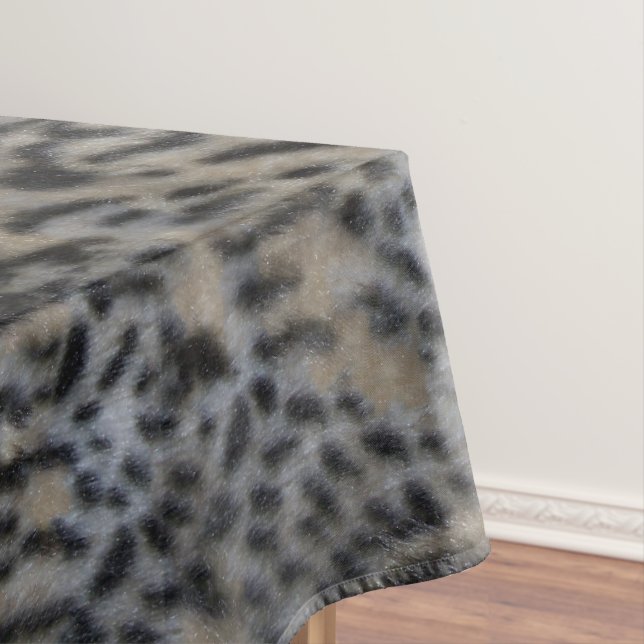 Faux fur Leopard print Tablecloth (In Situ)