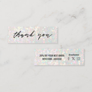 faux glitter background mini business card