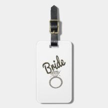 Faux Glitter "Bride" Typography and Diamond Ring