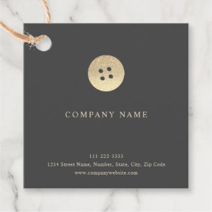 Faux Glitter Button Sewing, Tailor Favour Tags