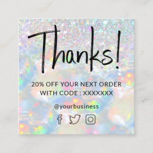 faux glitter gemstone opal texture discount card