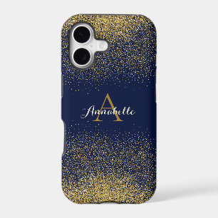 Faux Glitter Gold Monogram Name
