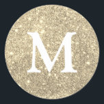 Faux Glitter Monogram Sticker<br><div class="desc">Faux Glitter Silver Monogram Sticker. If you have any questions or requests please contact me.</div>
