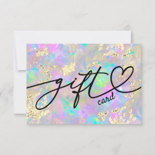 faux glitter opal gift certificate