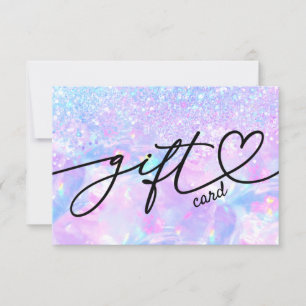 faux glitter opal gift certificate
