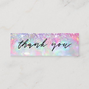 faux glitter opal mini business card