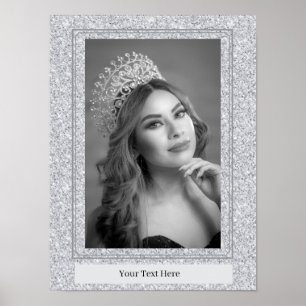 Faux Glitter Personal Portrait Poster