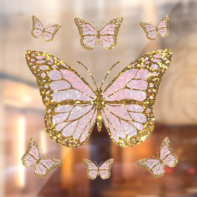 faux glitter pink butterfly (Sheet 2)