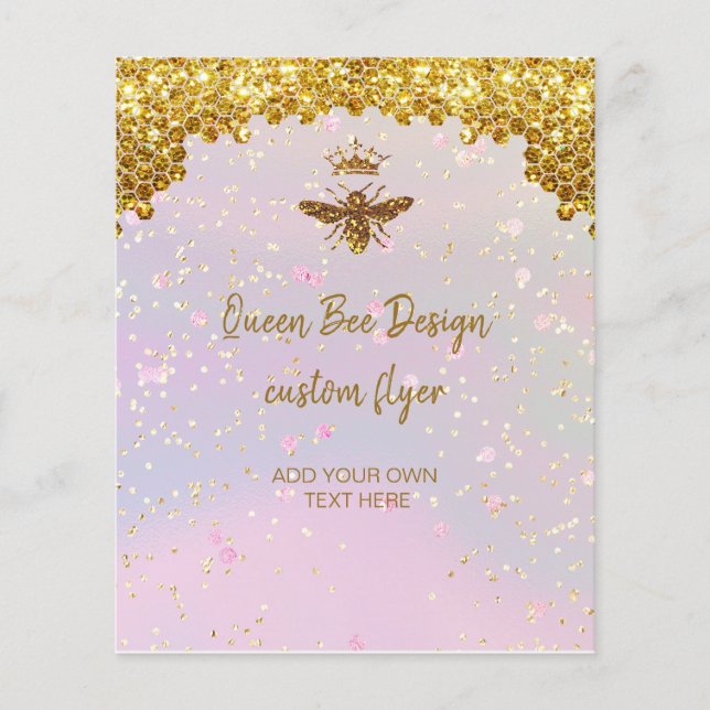  faux glitter Queen Bee flyer (Front)