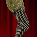 Faux Glitter Shorts and Fishnet Costume Leggings<br><div class="desc">There's a party happening on these leggings and you're all invited. Gold glittery pair of hot pants with attached fishnets and a space for your initials . A party indeed. These are all a visual effect and not real glitter nor real fishnets. You can customise the skin tone underneath the...</div>