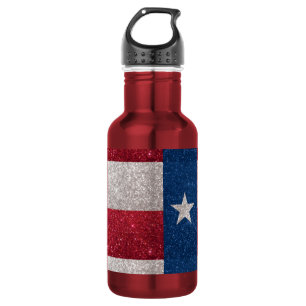 Faux Glitter Texas flag 532 Ml Water Bottle