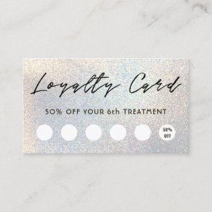 faux glitter texture loyalty card