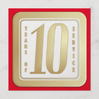 FAUX GOLD 10 year employee service award