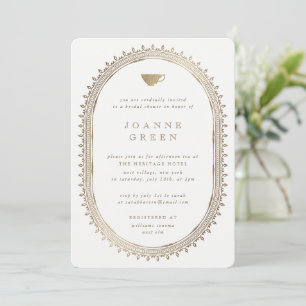 Faux Gold Afternoon Tea Bridal/Wedding Shower Invitation