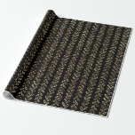 Faux gold and black pattern wrapping paper<br><div class="desc">A faux gold modern pattern with a black background,  elegant abd perfect for the festive season.</div>