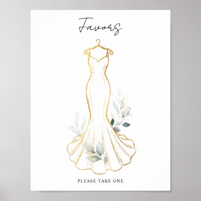 Faux Gold and Greebery Favours Sign (Front)