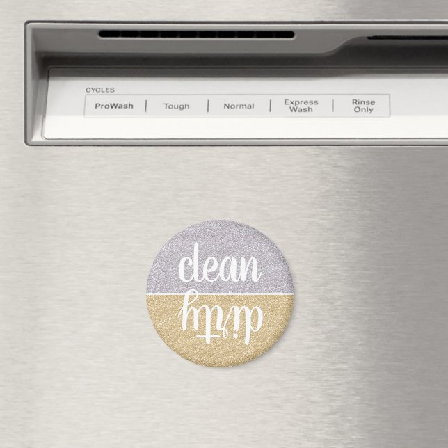 Faux Gold and Silver Glitter Dishwasher Magnet (In Situ (Dishwasher))