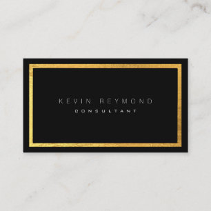 faux gold black pro standard business card