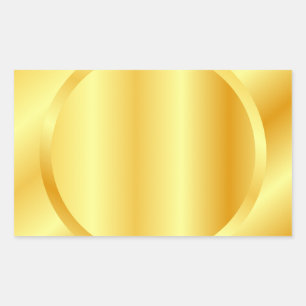 Faux Gold Blank Template Add Text Monogram Rectangular Sticker