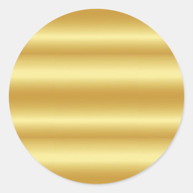 Faux Gold Blank Template Classic Round Sticker (Front)