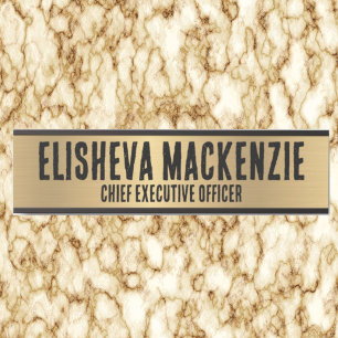 Faux Gold Bold Office Door Sign Signs  Name Plate