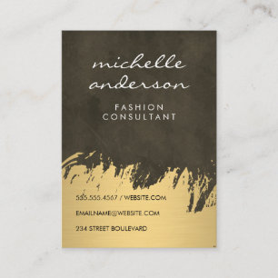 Faux Gold Brushed Brown Lush Texture Business Card