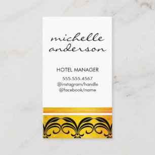 Faux Gold Brushed // Exquisite Element Business Card