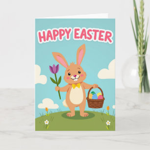 Faux Gold Bunny Springtime Card