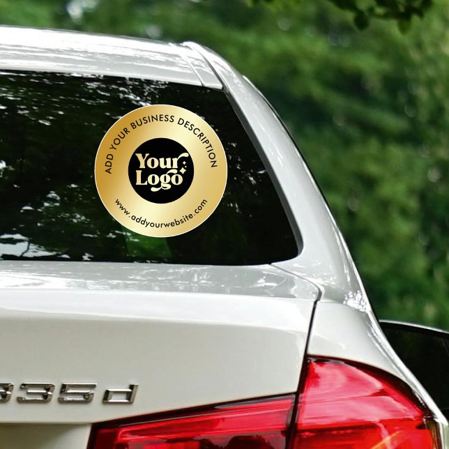 Faux Gold Business Logo Website Car Window Decal (Creator Uploaded)