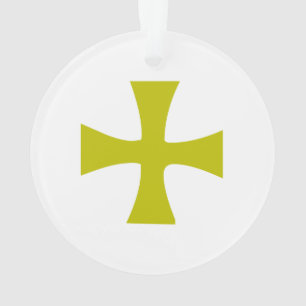 Faux Gold Byzantine Cross Ornament