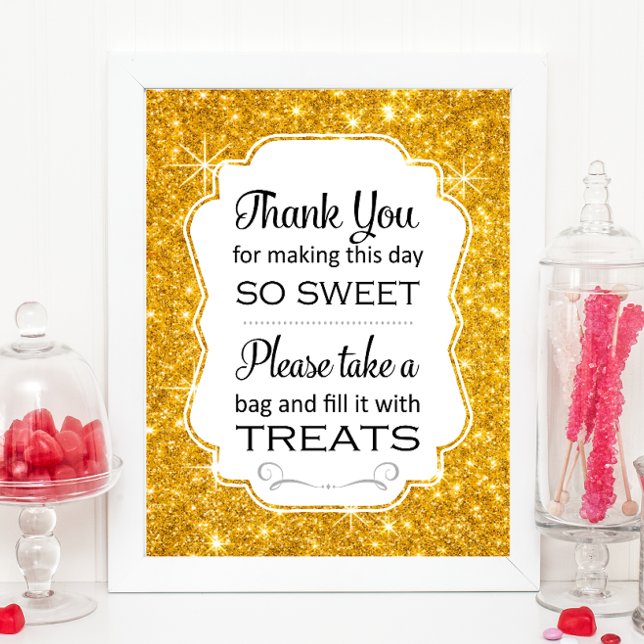 Faux Gold Candy Buffet Bridal Shower Sign Print (Creator Uploaded)