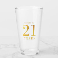 Faux Gold Cheers to 21 Years Birthday