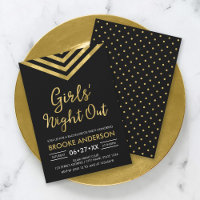 Faux Gold Chevron Bachelorette Girls' Night Out
