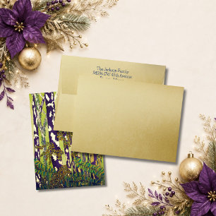 Faux Gold Christmas Card Envelope