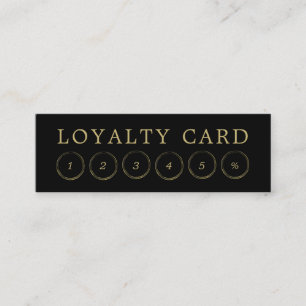 Faux Gold Circle Design Loyalty Card