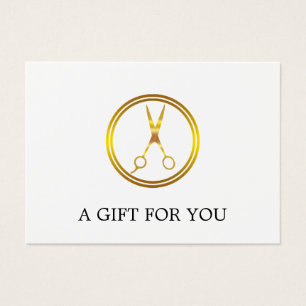 Faux Gold Circle Scissor Minimal Elegant