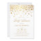 Faux Gold Confetti Dots Baby Shower Invitation
