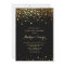 Faux Gold Confetti Dots Black Couples Shower