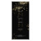 Faux Gold Confetti on Black Modern Rack Card