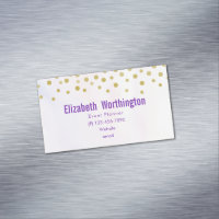 Faux Gold Confetti on Purple Watercolor