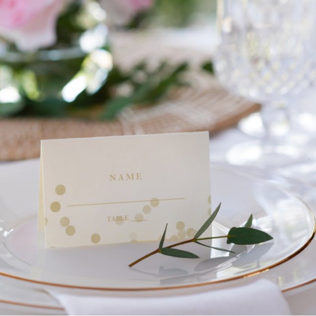 Faux Gold Confetti Place Card (Creator Uploaded)