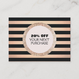 Faux Gold & Copper Striped Fashion & Beauty Coupon