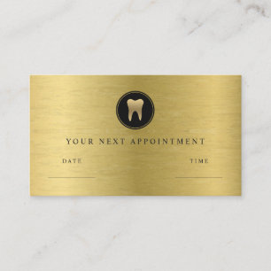 Faux Gold Dental Appointment Card