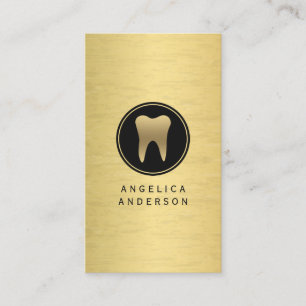 Faux Gold Dental Business Card