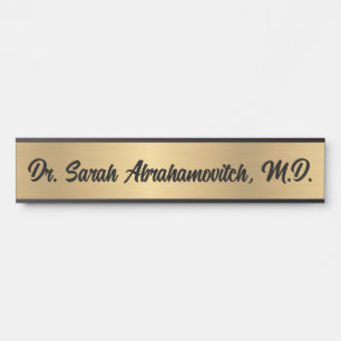 Faux Gold Doctor Doctor's Office Door Sign