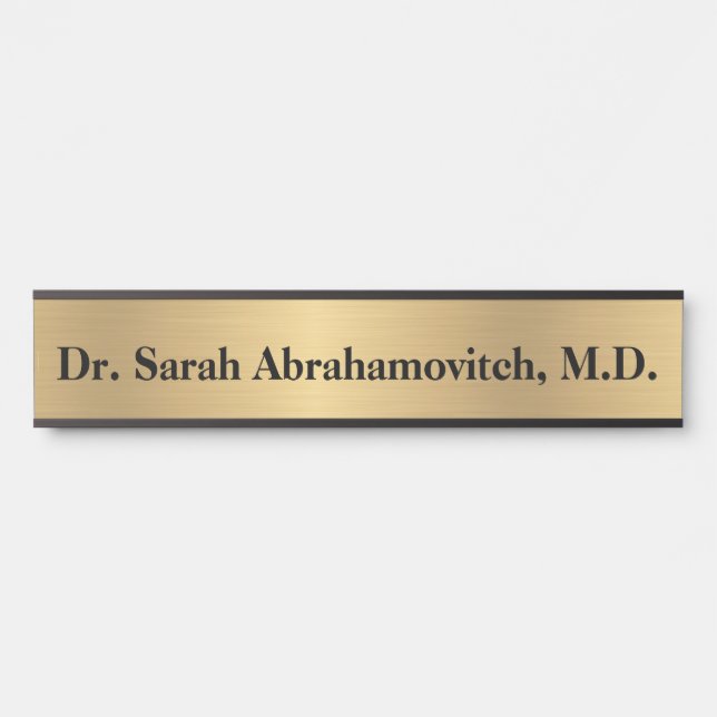 Faux Gold Doctor Doctor's Office Door Sign (Front)